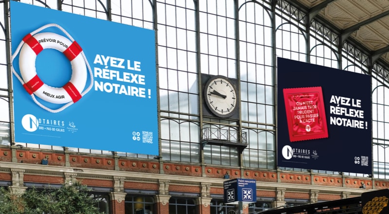 campagne notoriété affichage event verrière Gare Lille Flandres 