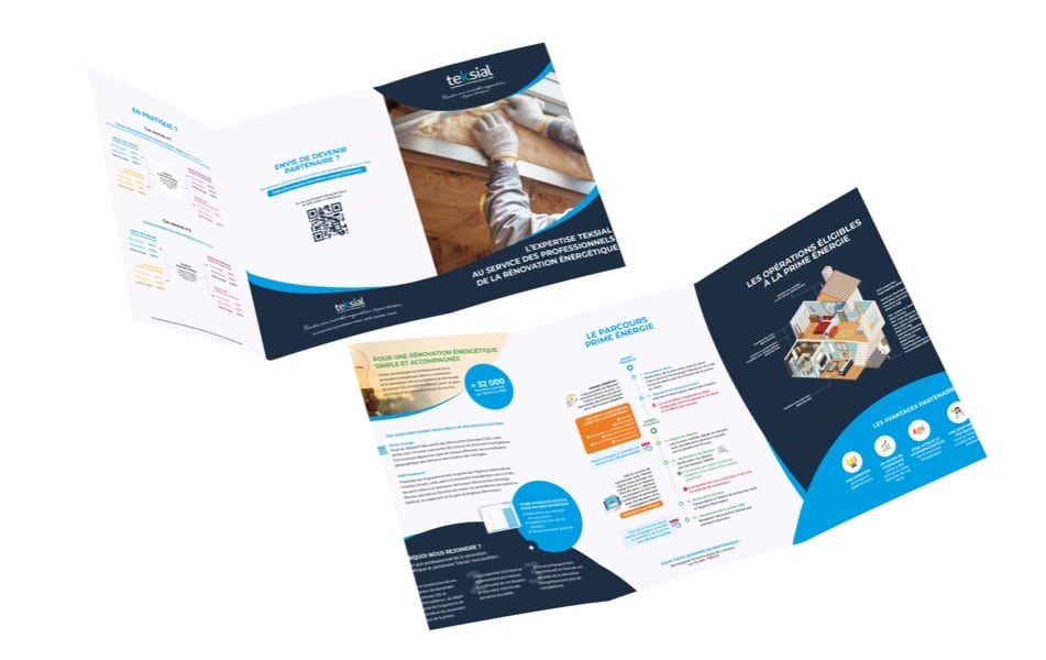  Revitaliser son image de marque Brochure réalisé par la Confection pour Teksial : donner un nouvel élan au secteur de l'énergie