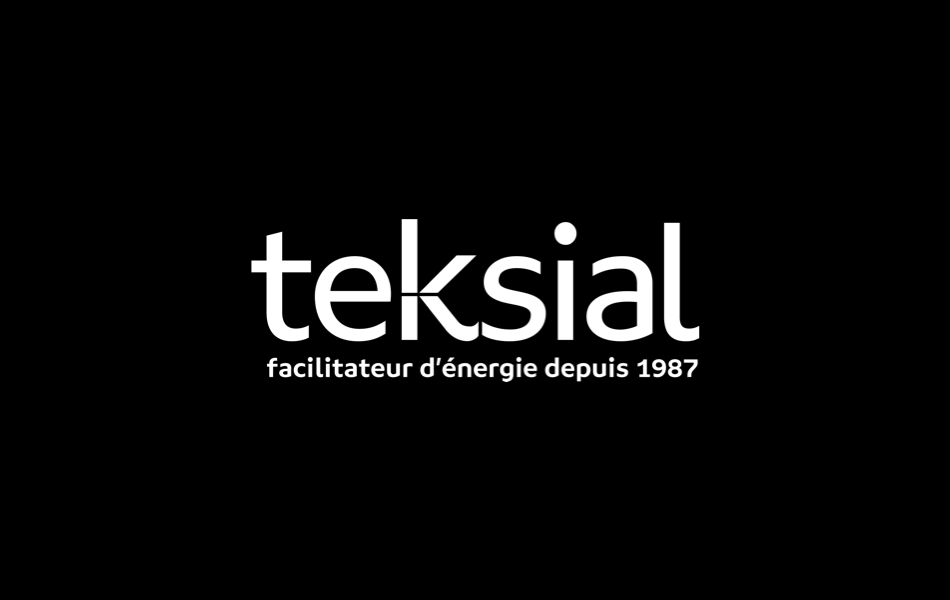 logo Teksial sur fond noir : Revitaliser son image de marque agence de repositionement La Confection Lille